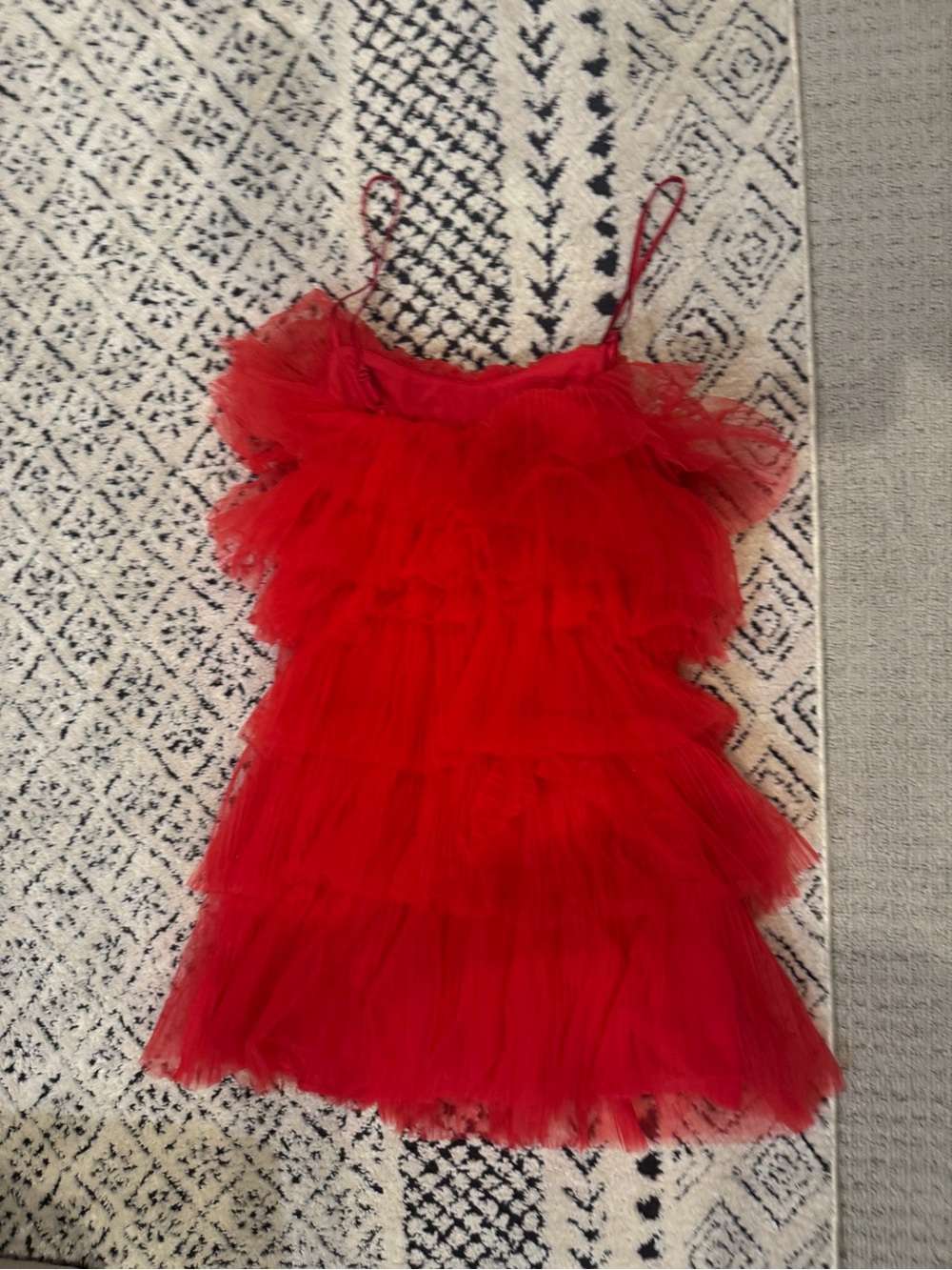 DO+BE Red Ruffled Mini Dress - Picture 2 of 4